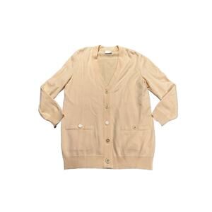 Basler Pure Wool Pale Yellow Cardigan Gold Buttons *READ*